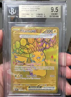 Pikachu ex 179/131 Pokemon Prismatic Evolutions Bgs 9.5 (PSA 10) Gem Mint - Image 1