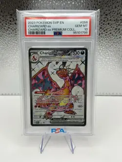 2023 POKEMON SVP EN-SV BLACK STAR PROMO #056 CHARIZARD EX PSA 10 - Image 1