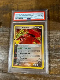 POKEMON 2021 Celebrations Classic Coll TEAM MAGMA'S GROUDON Holo #9 PSA 10 Gem - Image 1