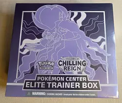 Pokemon TCG Sword & Shield Chilling Reign POKEMON CENTER ETB! FACTORY SEALED! - Image 1