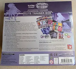 Pokemon TCG Sword & Shield Chilling Reign POKEMON CENTER ETB! FACTORY SEALED! - Image 3
