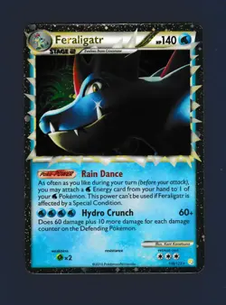 Feraligatr 108/123 Prime HeartGold & SoulSilver Holo LP-MP English Pokemon TCG - Image 1