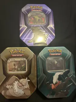Triple Whammy Collector Tins Pokemon Lot Of 3 (Complete Tin Set) SEALED NEW - Image 1