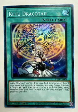 Ketu Dracotail JUSH-EN008 Justice Hunters 1st Edition Yugioh - Image 1