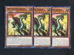 3x YuGiOh! - Dinovatus Docus MP25-EN348 Common 1st Edition Near Mint - Image 1