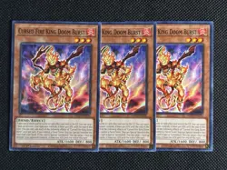 3x YuGiOh! - Cursed Fire King Doom Burst MP25-EN436 Common 1st Edition Near Mint - Image 1