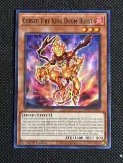 3x YuGiOh! - Cursed Fire King Doom Burst MP25-EN436 Common 1st Edition Near Mint - Image 2