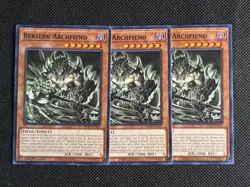 3x YuGiOh! - Berserk Archfiend MP25-EN309 Common 1st Edition Near Mint - Image 1