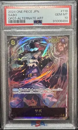 PSA 10 Sabo OP07-118 Alt Art One Piece Card Awakening of the New Era JP - Image 1