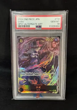PSA 10 Sabo OP07-118 Alt Art One Piece Card Awakening of the New Era JP - Image 2