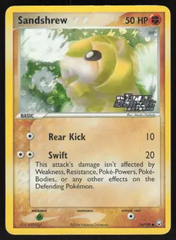 Sandshrew 74/109 EX Team Rocket Returns Holo Stamped Pokemon TCG Card,2004 - Image 1