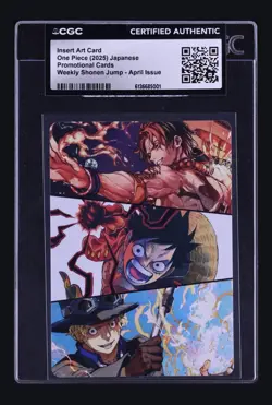 2025 One Piece Japanese Promo Weekly Shonen Jump April Issue Art Card CGC AUTH - Image 1