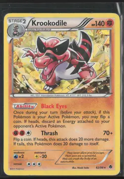 Pokemon TCG Emerging Powers Krookodile Cracked Ice Holo Card 62/98 - Image 1