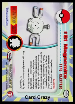 Magnemite #81 - Topps Chrome Series 2 Pokemon Card Near Mint - Image 2