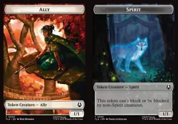 MTG Avatar TOKEN Ally (((#0004))) Spirit #0003 PLAYSET 4X X4 - Image 1