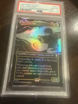 PSA 10 2025 MTG Avatar Fire Lord Zuko Book 3 Scene Borderless Foil #315 - Image 1