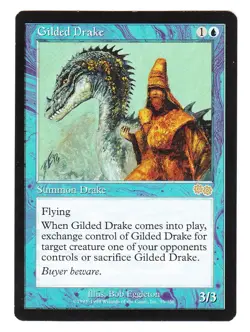MTG Gilded Drake English Urza's Saga MT/NM #B - Image 1
