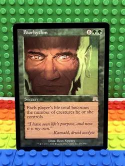 👀 1x Biorhythm [Onslaught] #247 LP/EX Condition - VINTAGE MTG RARE - Image 1