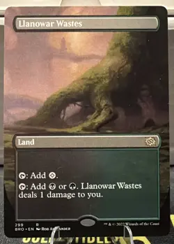 Llanowar Wastes BORDERLESS Rare The Brothers War Magic MTG - Image 1