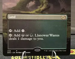 Llanowar Wastes BORDERLESS Rare The Brothers War Magic MTG - Image 2