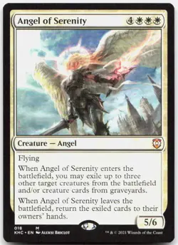 Angel of Serenity 18 Near Mint Commander: Kaldheim Mythic Magic: The Gathering - Image 1