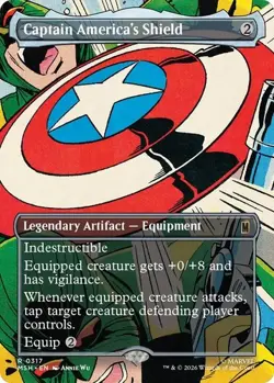 MTG Marvel Super Heroes MSH Captain America's Shield 0317 Borderless - Image 1