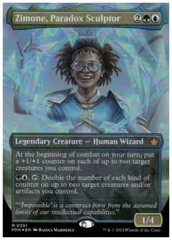 Foundations #351 Zimone, Paradox Sculptor (Borderless) Foil - Image 1