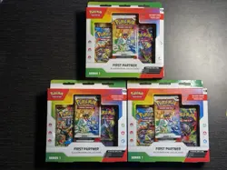 Pokemon TCG First Partner Illustration Collection Series 1 Box Lot x3 Sealed - Image 1