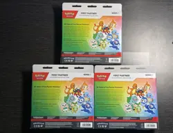 Pokemon TCG First Partner Illustration Collection Series 1 Box Lot x3 Sealed - Image 3