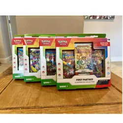 Box of 4x Sealed Pokemon TCG First Partner Illustration Collection Series 1 - Image 1