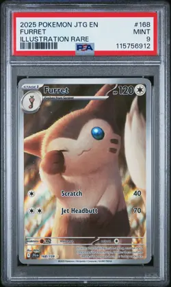 Furret 168/159 Illustration Rare Jtg En-journey Together Pokemon PSA 9 - Image 1