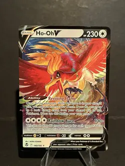 Ho-Oh V - Silver Tempest - Ultra Rare 140/195 Near Mint Pokemon TCG NM - Image 2
