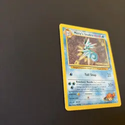 Pokemon TCG Misty's Seadra Prerelease Holo Card 9/132 Promo - Image 2