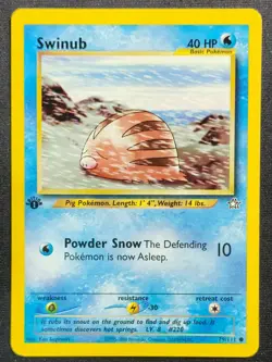 2000 Neo Genesis Swinub 79/111 1st Edition Wotc Vintage Pokemon Card - Image 1