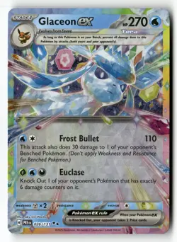 Glaceon ex 026/131 Holo Double Rare Prismatic Evolutions Pokemon Near Mint - Image 1