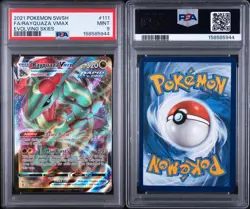 2021 POKEMON SWORD & SHIELD EVOLVING SKIES #111 FULL ART/RAYQUAZA VMAX PSA 9 - Image 3