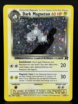 Dark Magneton 11/82 Holo Rare Team Rocket Pokemon Card 1999-2000 - Image 1