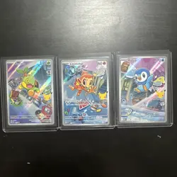 Pokemon Turtwig Chimchar Piplup First Partner Promo Extended Artwork (all 3) - Image 1