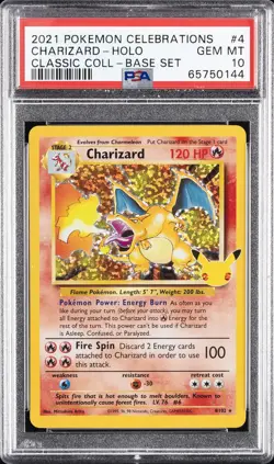 2021 POKEMON CELEBRATIONS CLASSIC COLLECTION #4 CHARIZARD-HOLO PSA 10 - Image 1