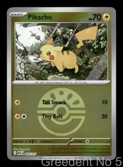 Pikachu (Friend Ball) 055/217 Holo Ascended Heroes Pokemon Reverse Holo NM - Image 1
