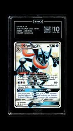 Pokemon Greninja GX Hidden Fates Full Art #SV56 TAG 10 Gem Mint - Image 1