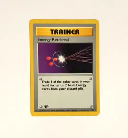 Pokemon Base Set 1999 - Energy Retrieval - 1st Edition 81/102 LP - Image 1