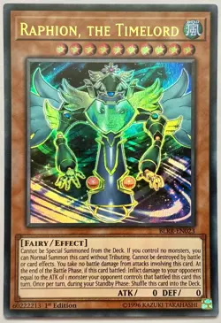 BLRR-EN023 Raphion, the Timelord - Ultra Rare 1st Edition Near Mint YuGiOh Card - Image 1