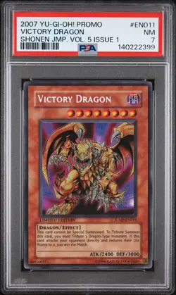 2007 Yu-Gi-Oh! Victory Dragon JUMP Limited Edition Secret Rare PSA 7 - Image 1