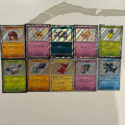 Pokemon TCG Paldean Fates Shiny Holo Rare Cards Lot 10 NM - Image 1
