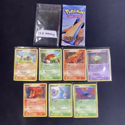 EMPTY 2005 Pokemon EX Deoxys Booster Pack Deoxys Artwork Opened + 7 Cards - Mint - Image 1