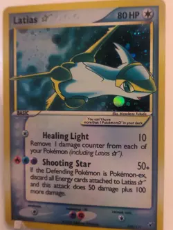 **Custom-made**HighQuality,Gold Star Latias #105,Ex Deoxys"Display-card" - Image 3