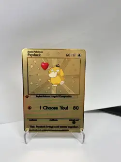 NO Psyduck Metal Pokemon Card-Collectible Gift Display！ - Image 1