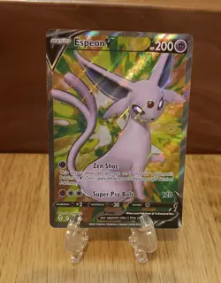 Espeon V (Full Art) 179/203 SWSH07: Evolving Skies Holo Pokemon Card NM Fresh - Image 1
