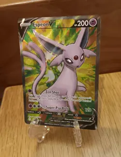 Espeon V (Full Art) 179/203 SWSH07: Evolving Skies Holo Pokemon Card NM Fresh - Image 2
